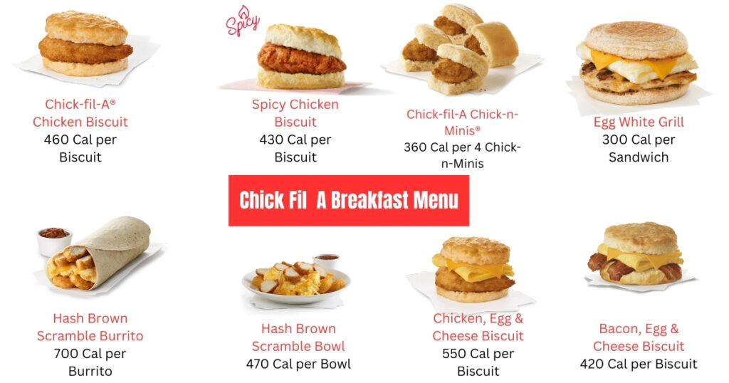 Chick fil A Menu Breakfast 