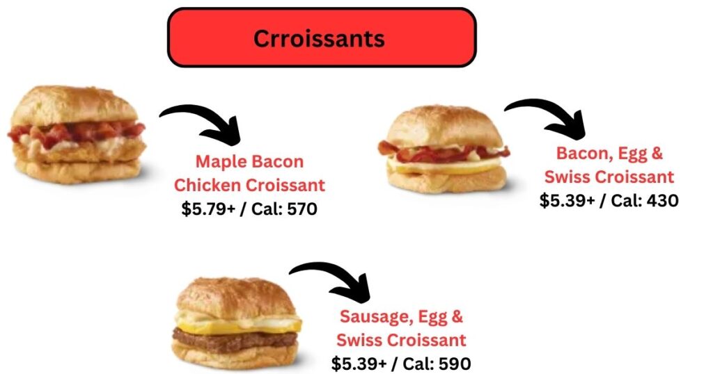 Wendy's Menu croissants