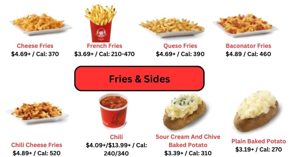 Wendy's Menu fries deals