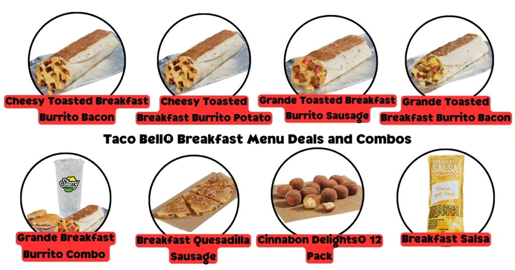 taco bell breakfast menu deals