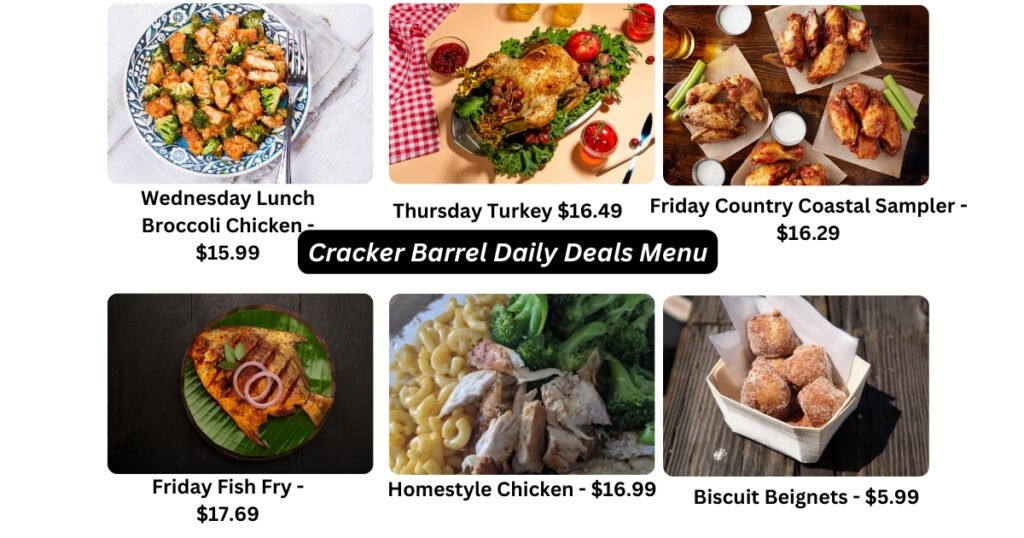 Daily Deals Menu