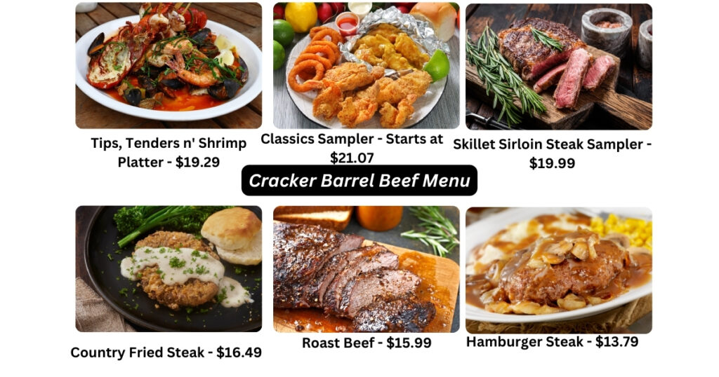 Cracker Barrel Beef Menu