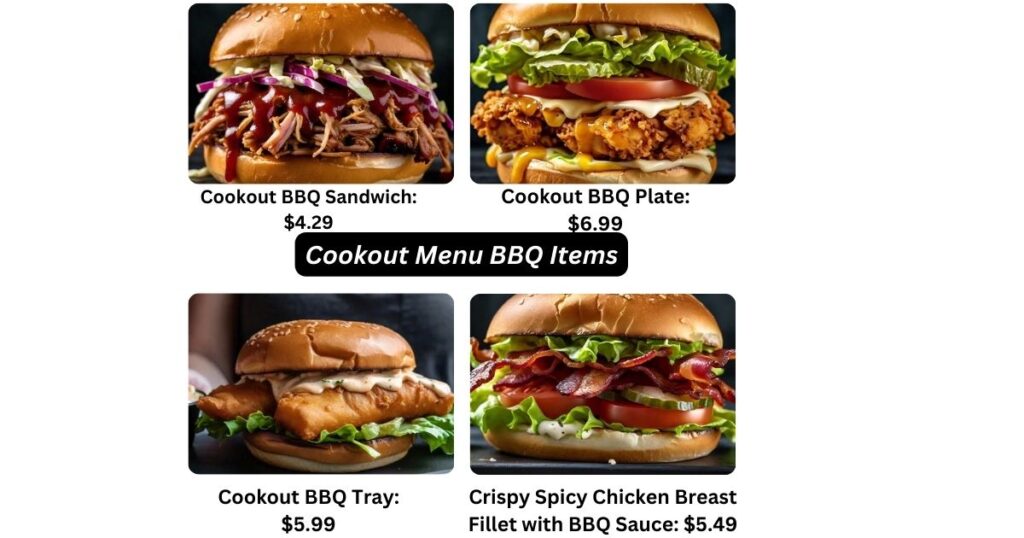 Cookout Menu BBQ Items