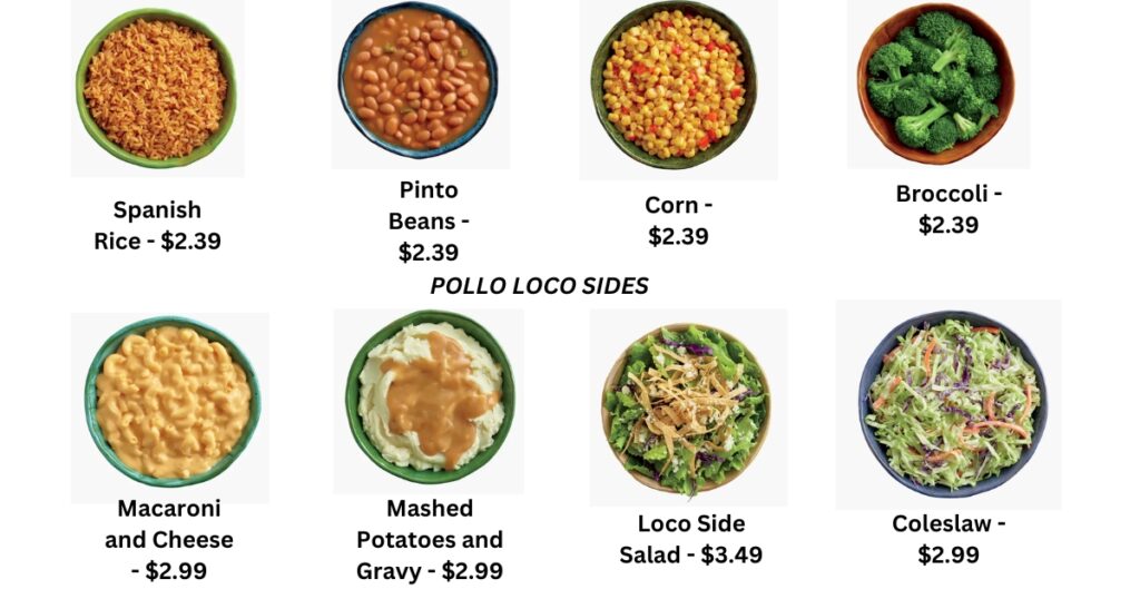 POLLO LOCO MENU SIDES