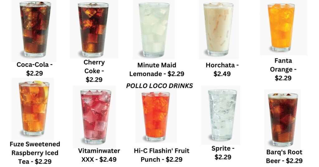 POLLO LOCO MENU DRINKS 