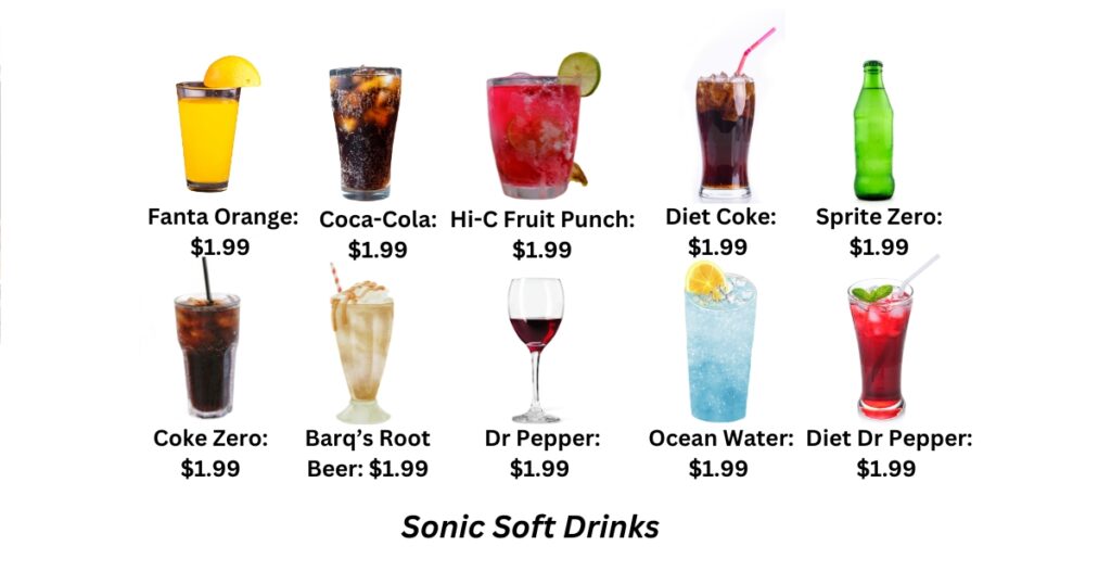 Sonic Soft Drinks