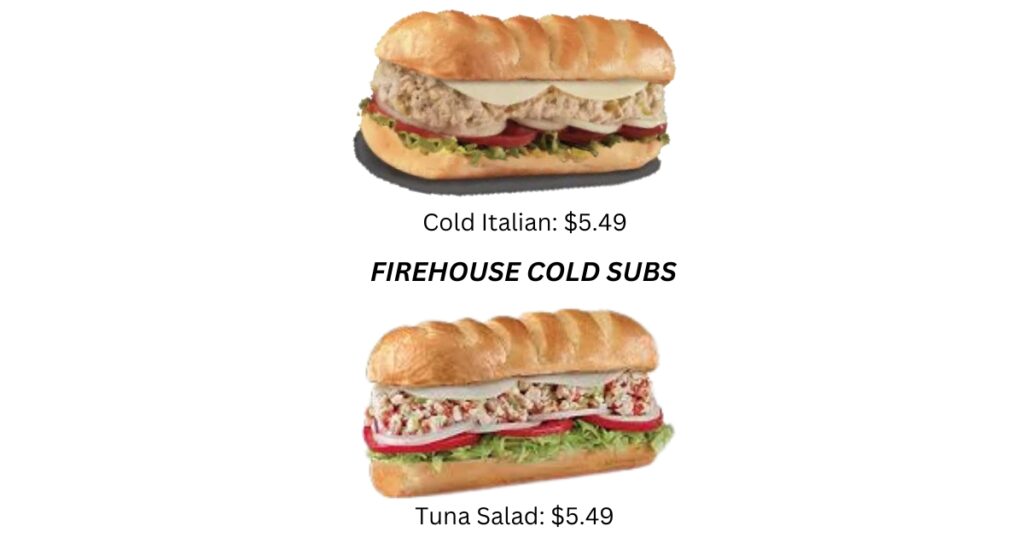 Firehouse Subs Menu