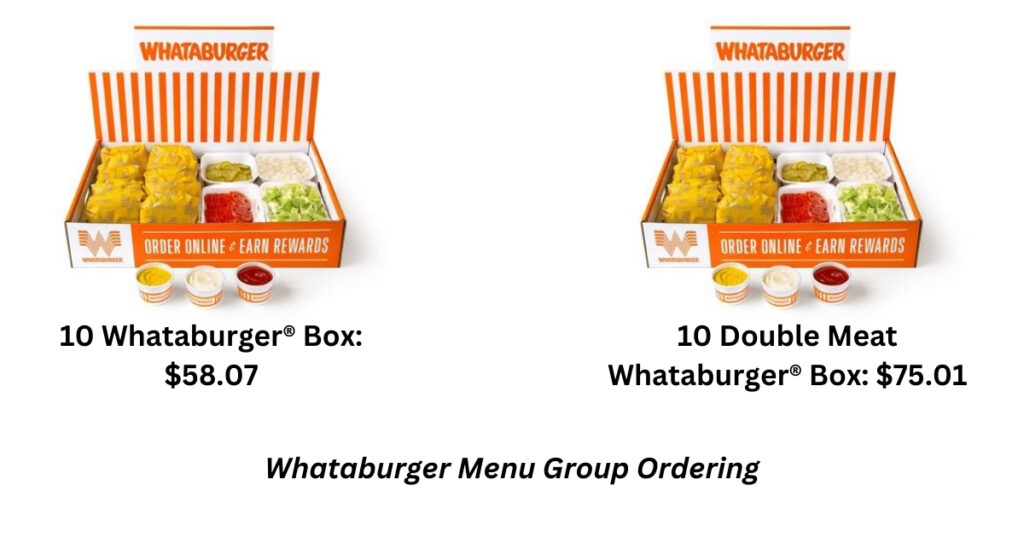 Whataburger Menu Group Ordering