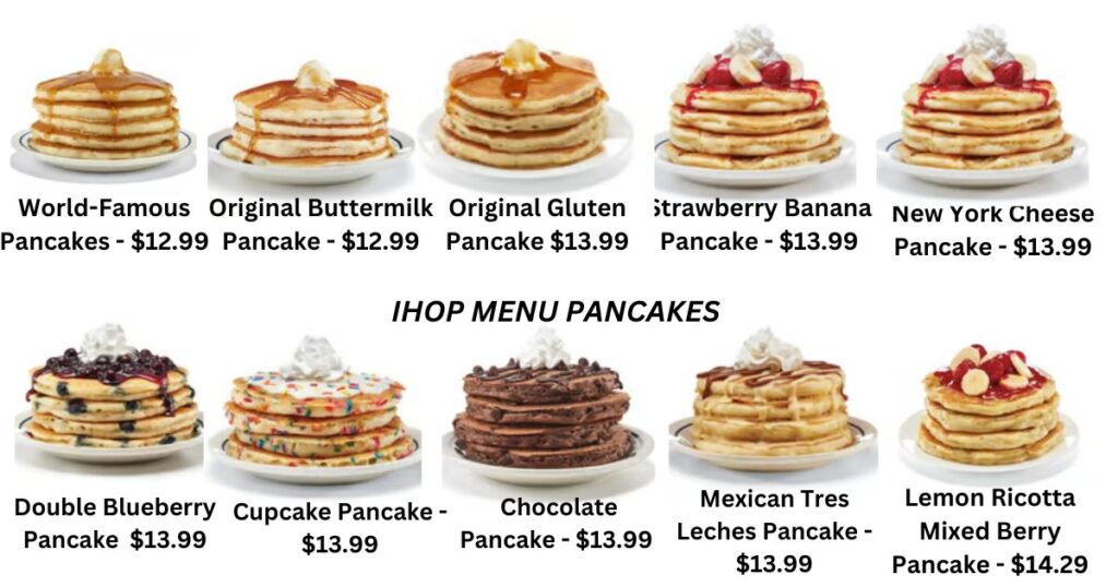 iHOP MENU FAMOUS PANCAKES