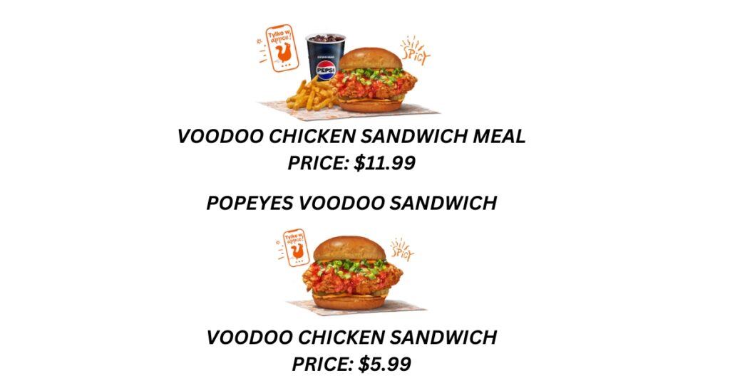 Popeyes menu with prices 2024