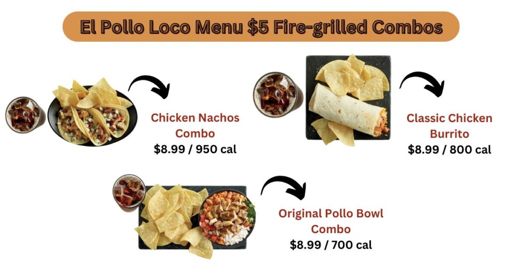 El Pollo Loco Menu $5 Fire-grilled Combos