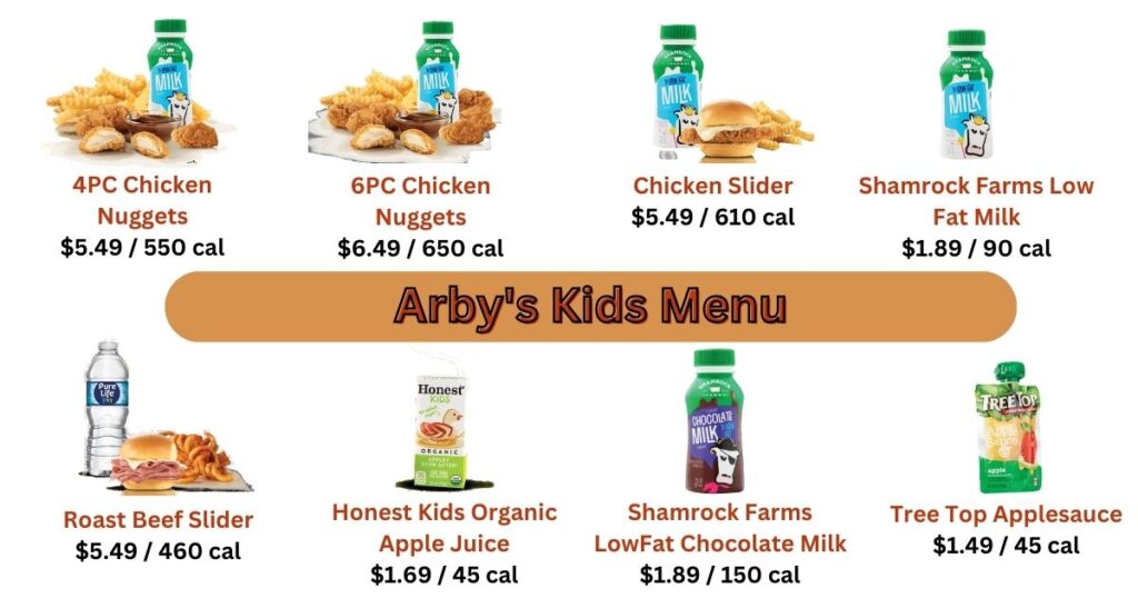 Arby's Kids Menu