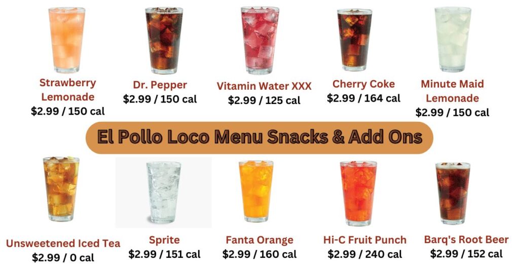 El Pollo Loco Menu Drinks