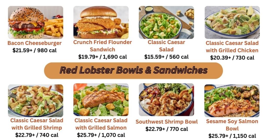 Red Lobster Bowls & Sandwiches