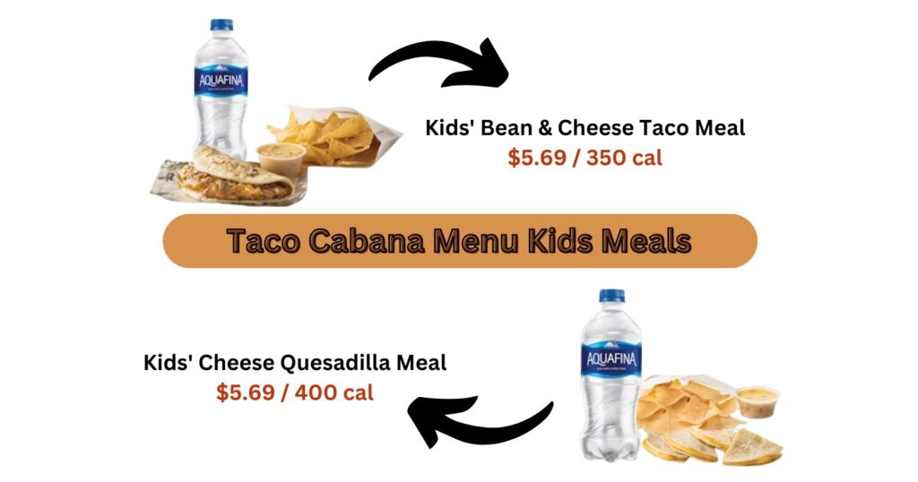 Taco Cabana Menu Kids Meals