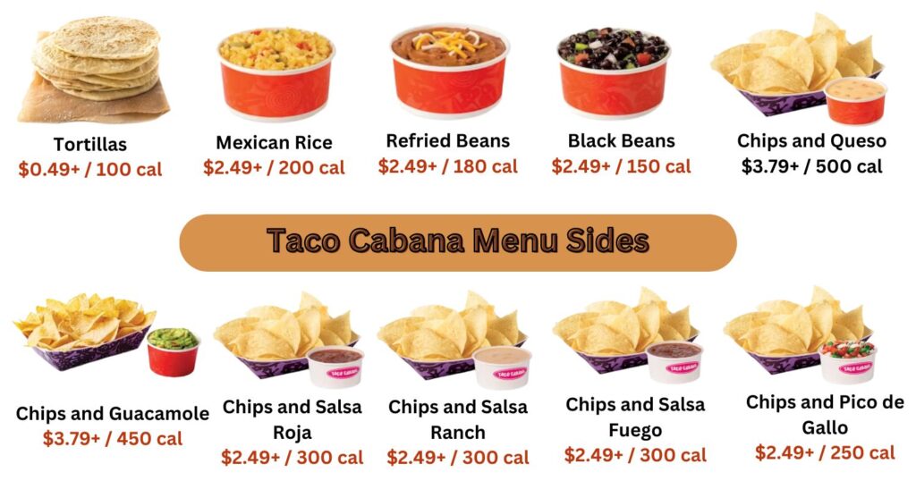 Taco Cabana Menu Sides