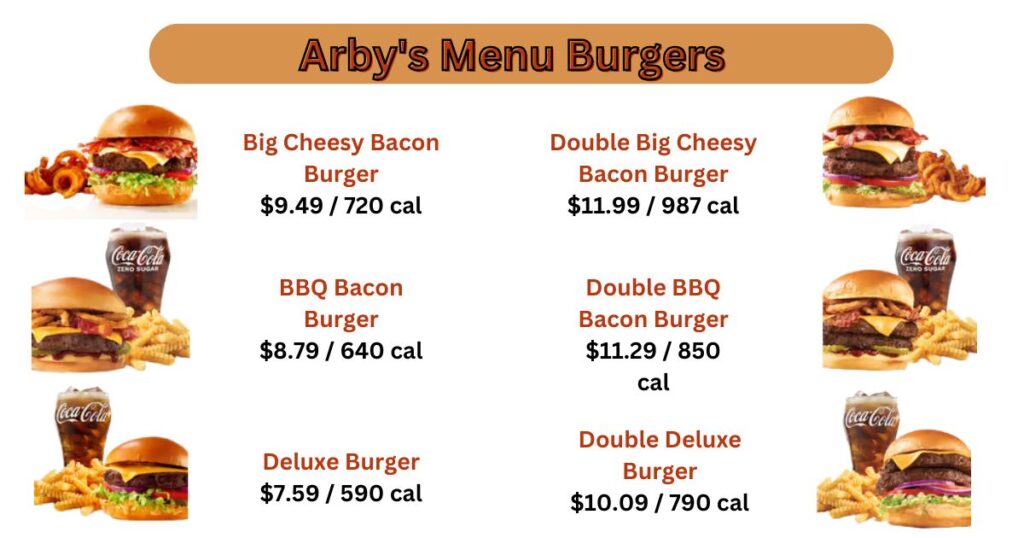 Arby's Menu Burgers