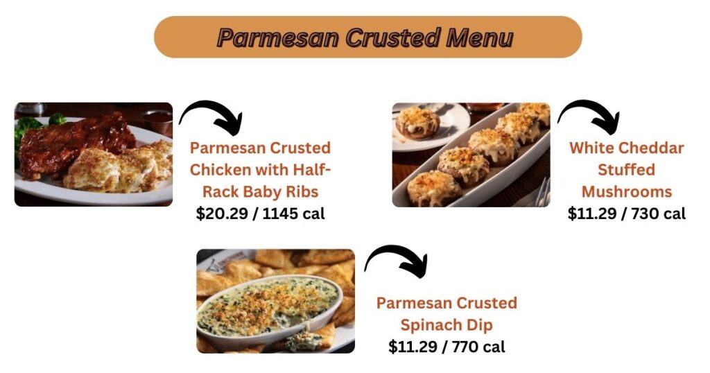 Parmesan Crusted Menu