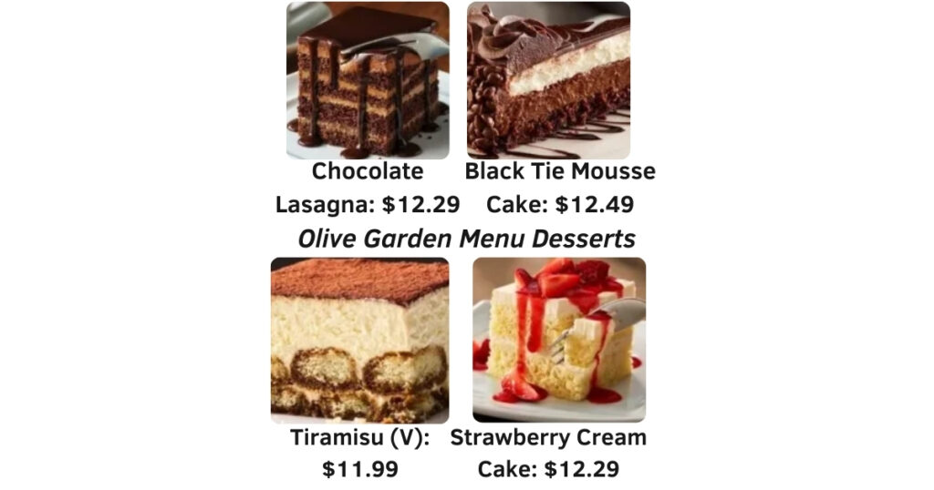 Olive Garden Menu