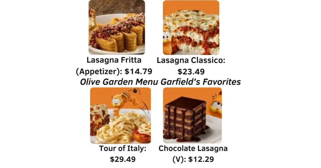 Olive Garden Menu