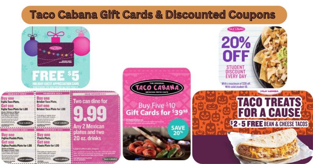 Taco Cabana Gift Cards & Discounted Coupons