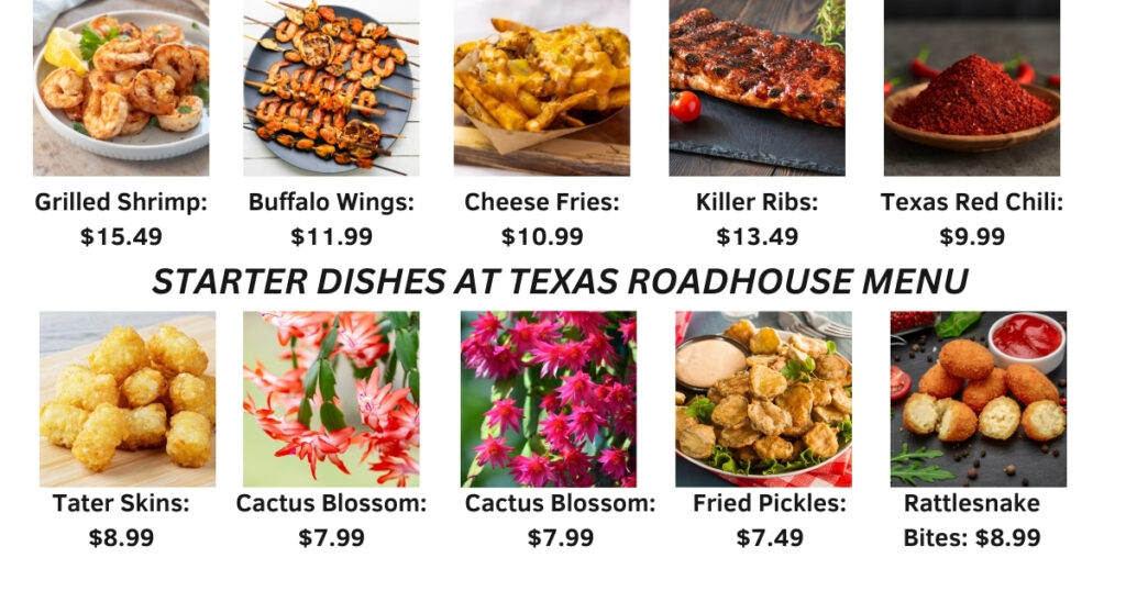 STARTER DISHES AT TEXAS ROADHOUSE MENU