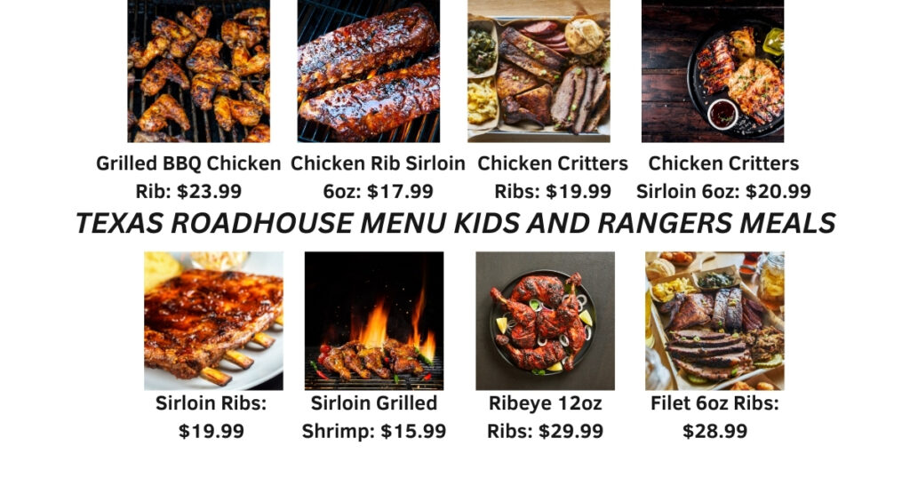 TEXAS ROADHOUSE MENU COMBO MEALS